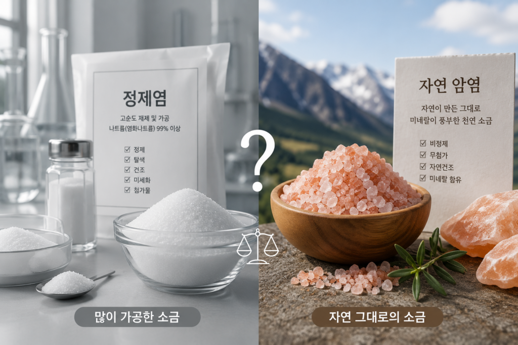 정제염 vs 자연암염