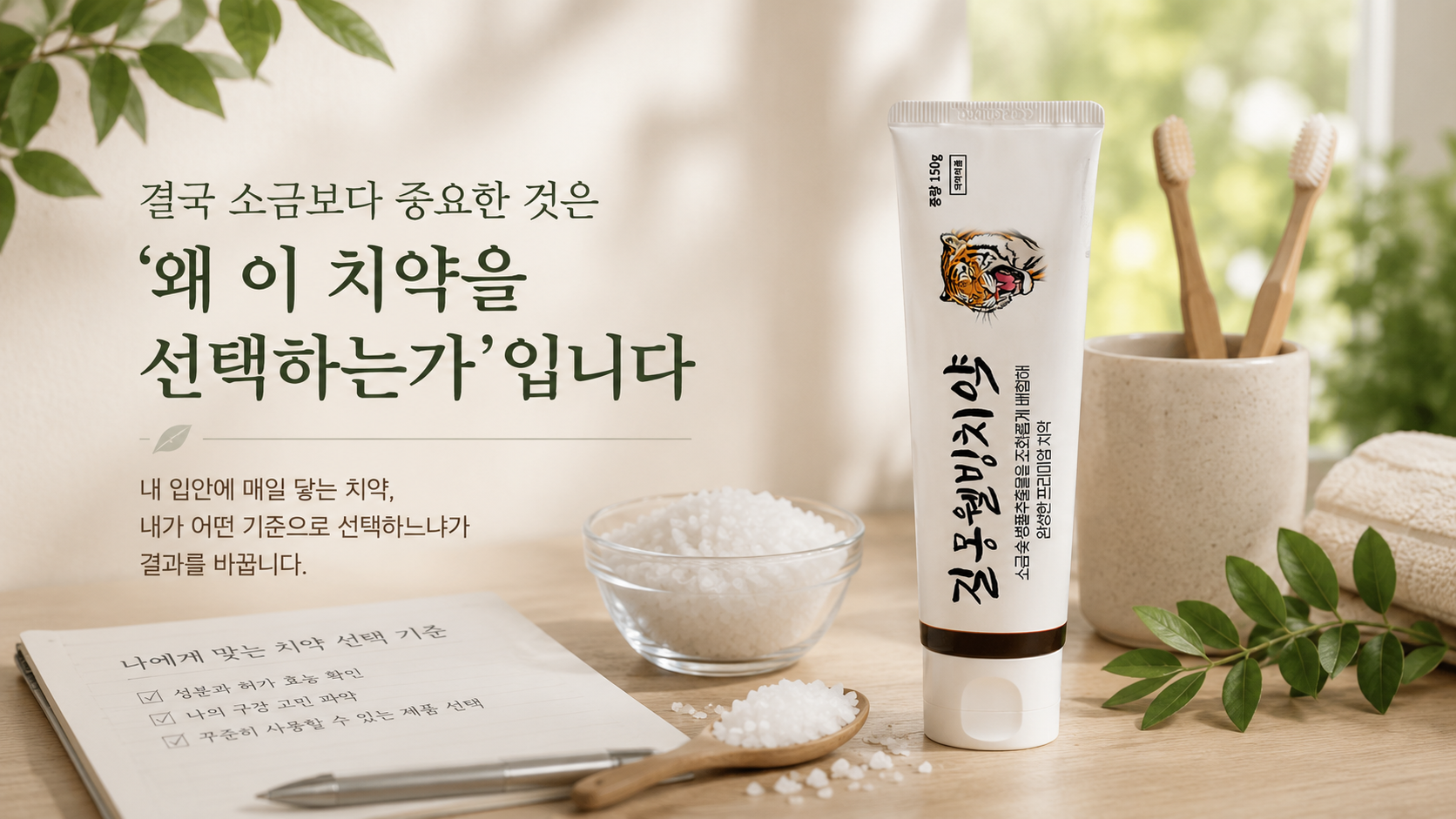 죽염 치약과 길몽웰빙치약